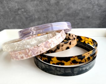 Vintage Tortoiseshell Acetate Adjustable Headband,Thin Leopard Headband,Hard Headband,Acrylic Headband,Women Hairband,hair accessories
