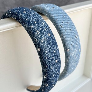Blue Headbands,Cowboy Headbands,90s headband,Rhinestone Headbands,Padded Headbands,Boho Headbands,Hair Accessories