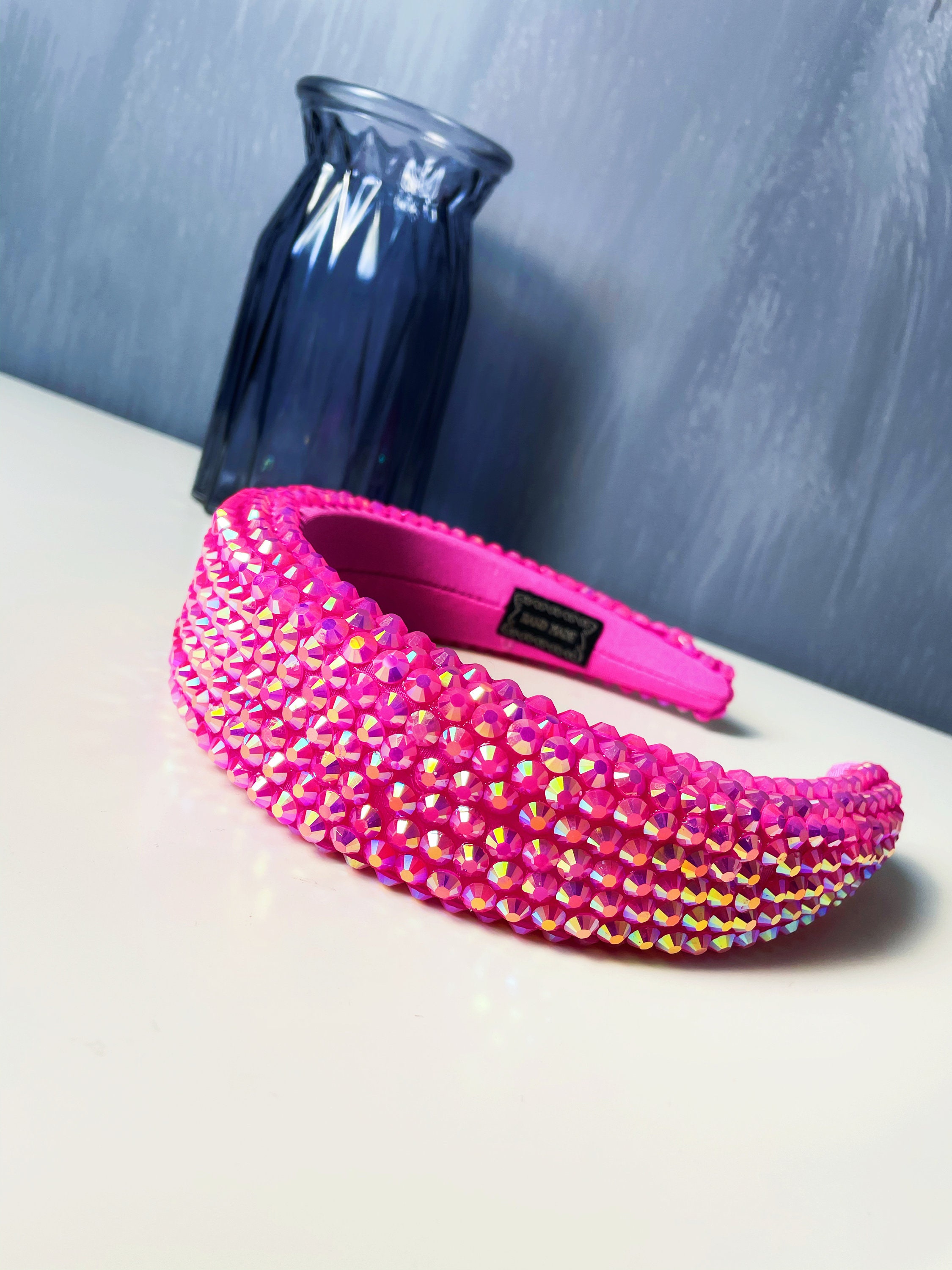 Navy Blue Rhinestone Headbands Bling Crystal Hair Accessory Etsy UK