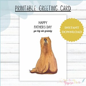Biglietto d'auguri con acquerello disegnato a mano / Biglietto stampabile 5x7 con busta / Interno vuoto / Download PDF e JPG / Festa del papà n. 37