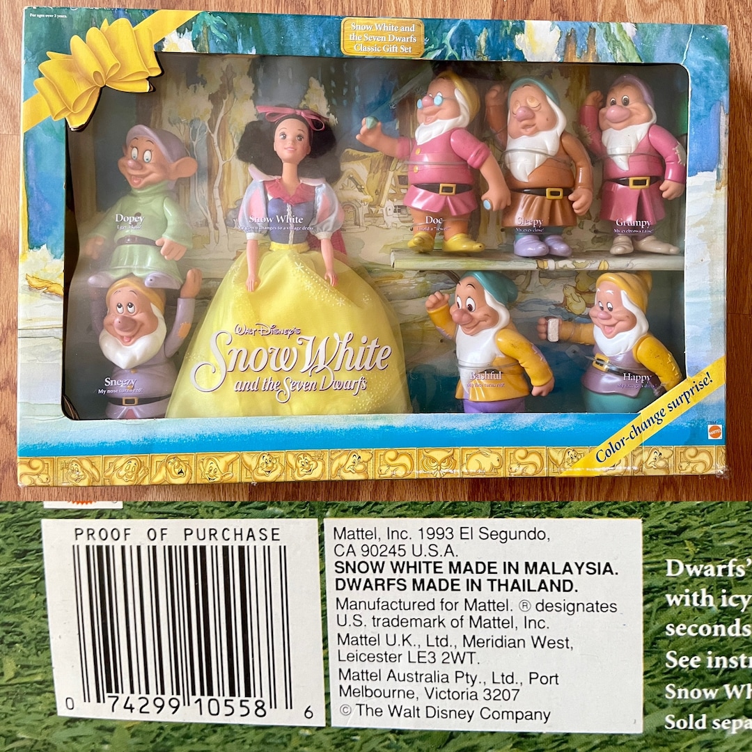 ディズニー Disney 7人の小人 年代物 ヴィンテージ品 希少なヴィンテージ 1993年 ウォルト・ディズニー 白雪姫と7人の小人