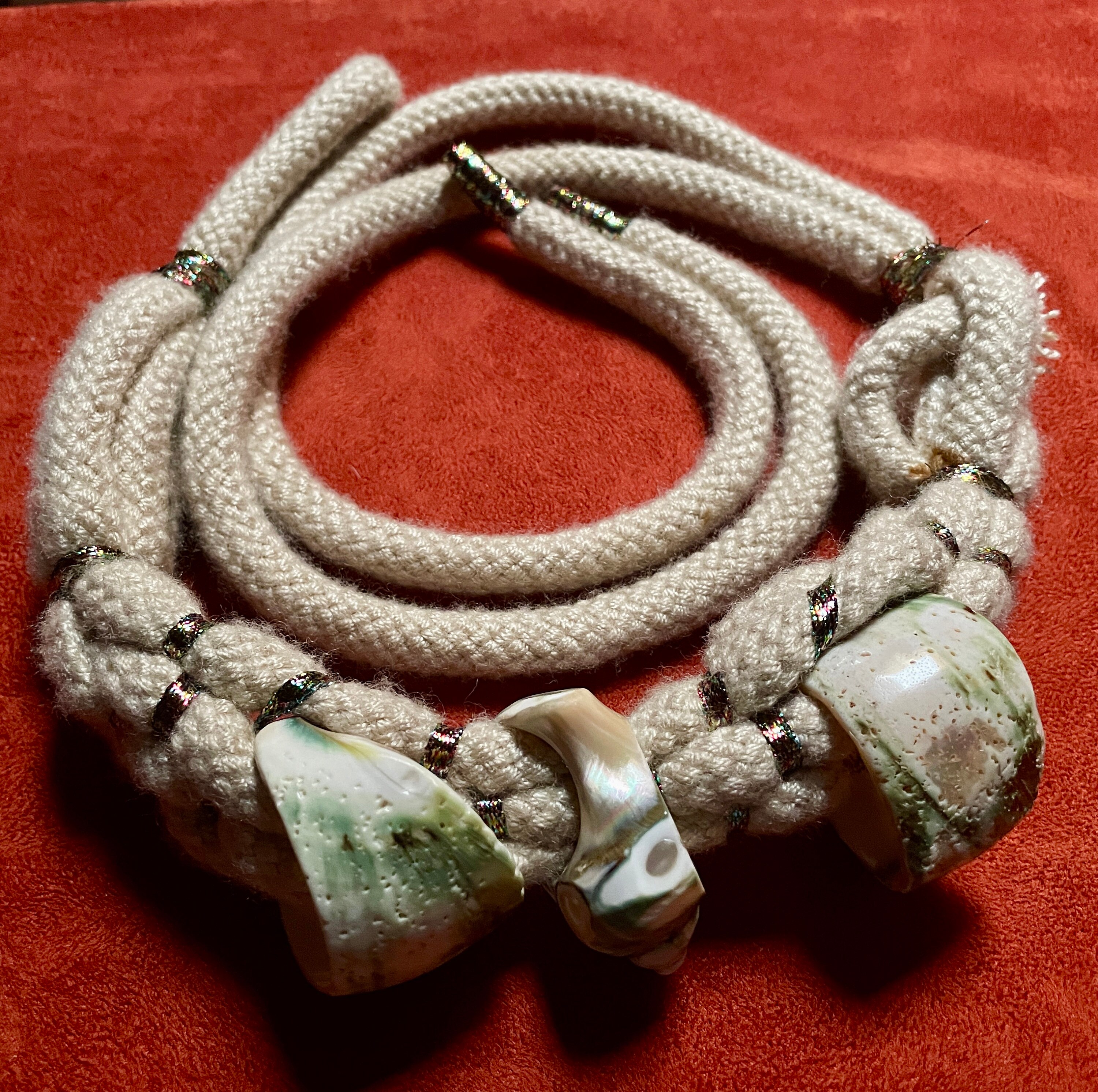 Fabulous VINTAGE 80s Pink ROPE and SEASHELLS BELT O/S Vintage 80s Fabulous SEASHELL ROPE BELT One-size - Etsy main image 2