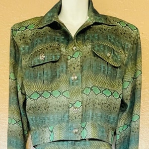 VINTAGE 90er Jahre SCHLANGENHOSE Jacke und HOSE S M