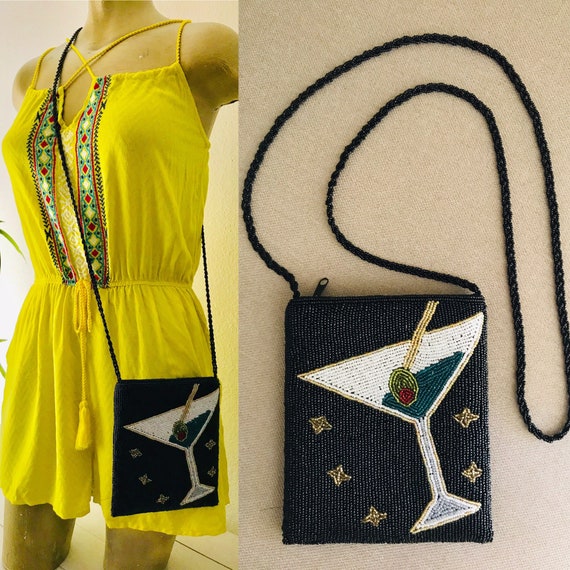 Vintage 80’s Beaded MARTINI Evening BAG