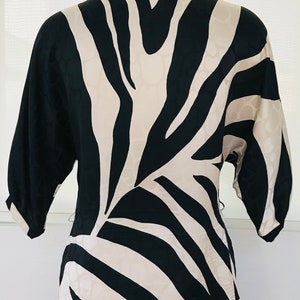 LES COPAINS Italy SEIDE Animal Print Bluse Größe 40