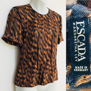 ESCADA Margaretha Ley TIGER Animal Print Bluse M