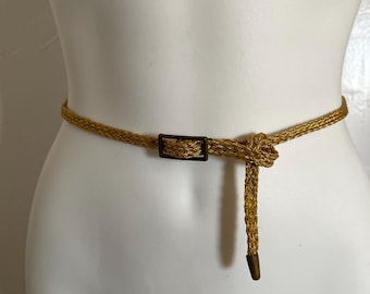 VINTAGE 70s Serpentine Gold Skinny Disco Era RIEM XS
