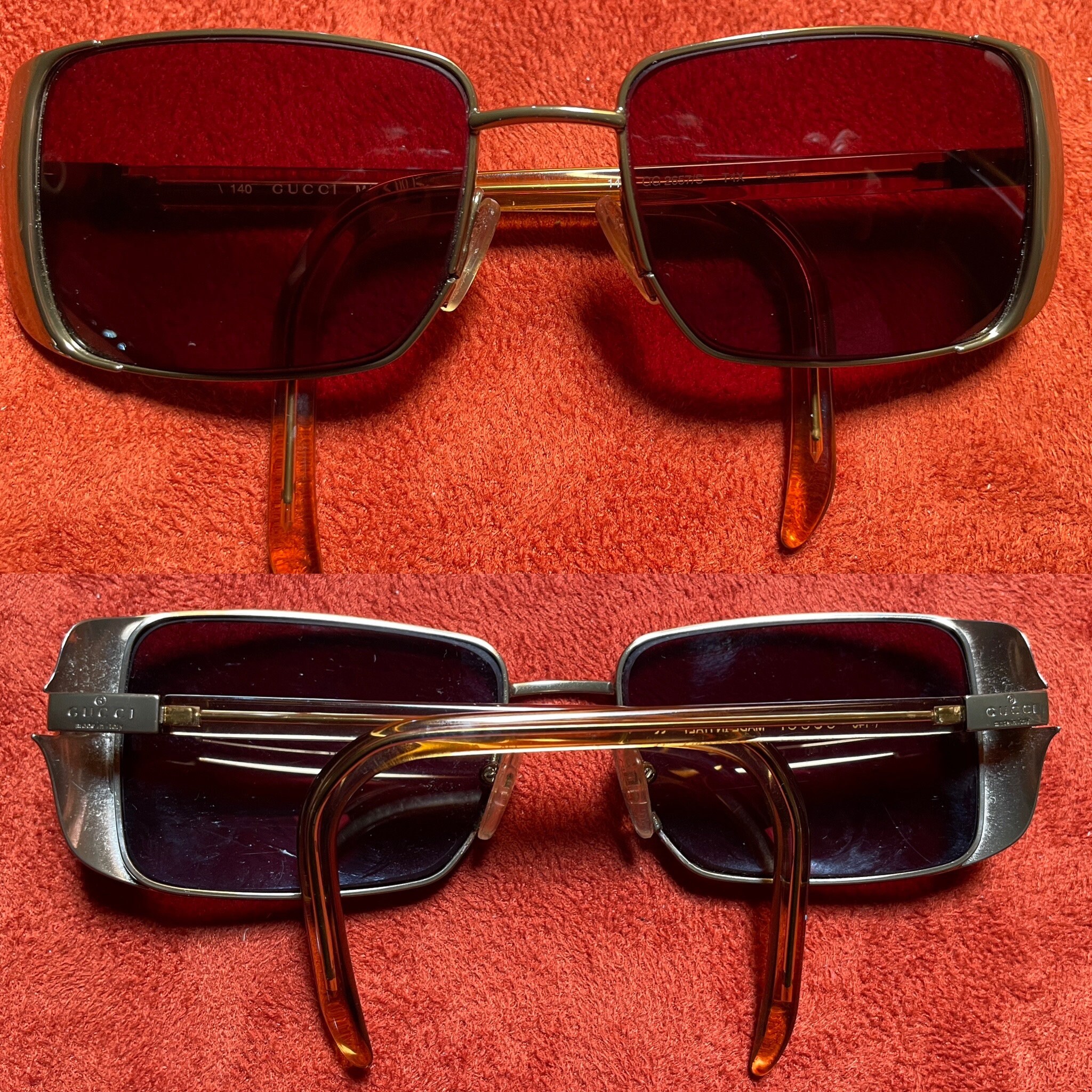 Vintage 90s GUCCI EYEGLASS Frame With Engraved LOGO Made in  display picture 1