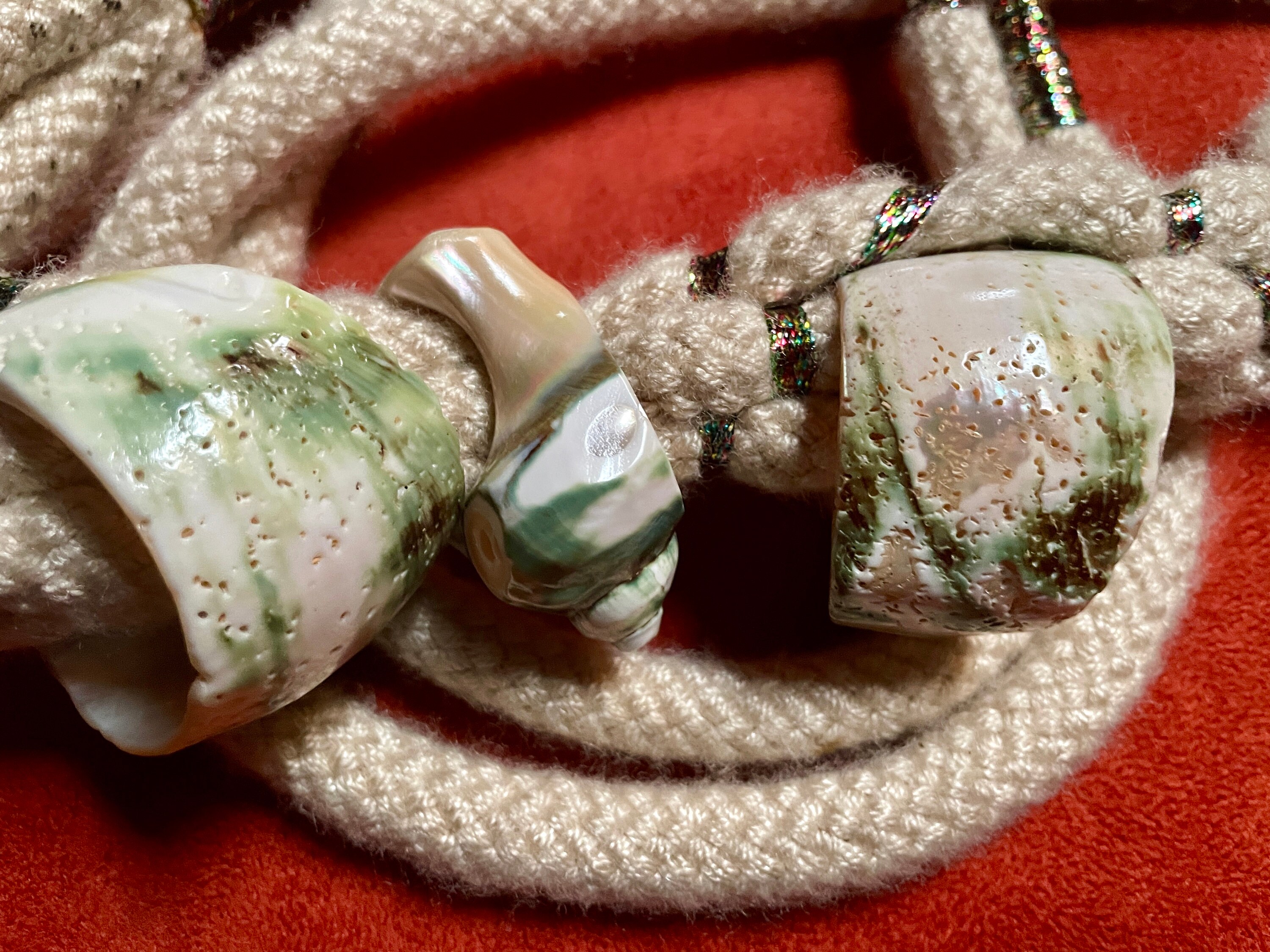 Fabulous VINTAGE 80s Pink ROPE and SEASHELLS BELT O/S Vintage 80s Fabulous SEASHELL ROPE BELT One-size - Etsy main image 4