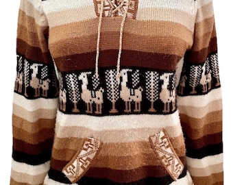 PERUVIAN-trui met alpacaprint, medium as-is