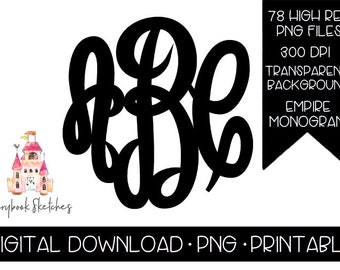 Download Preppy Monogram Svg Etsy