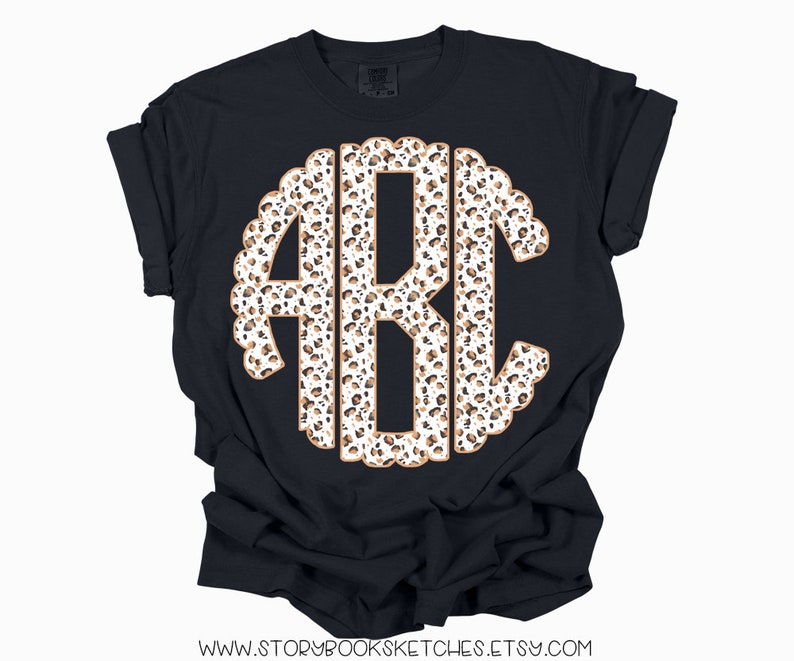 Leopard Print Monogram Painted Leopard Monogram PNG | Digital Download | Leopard With Tan ...