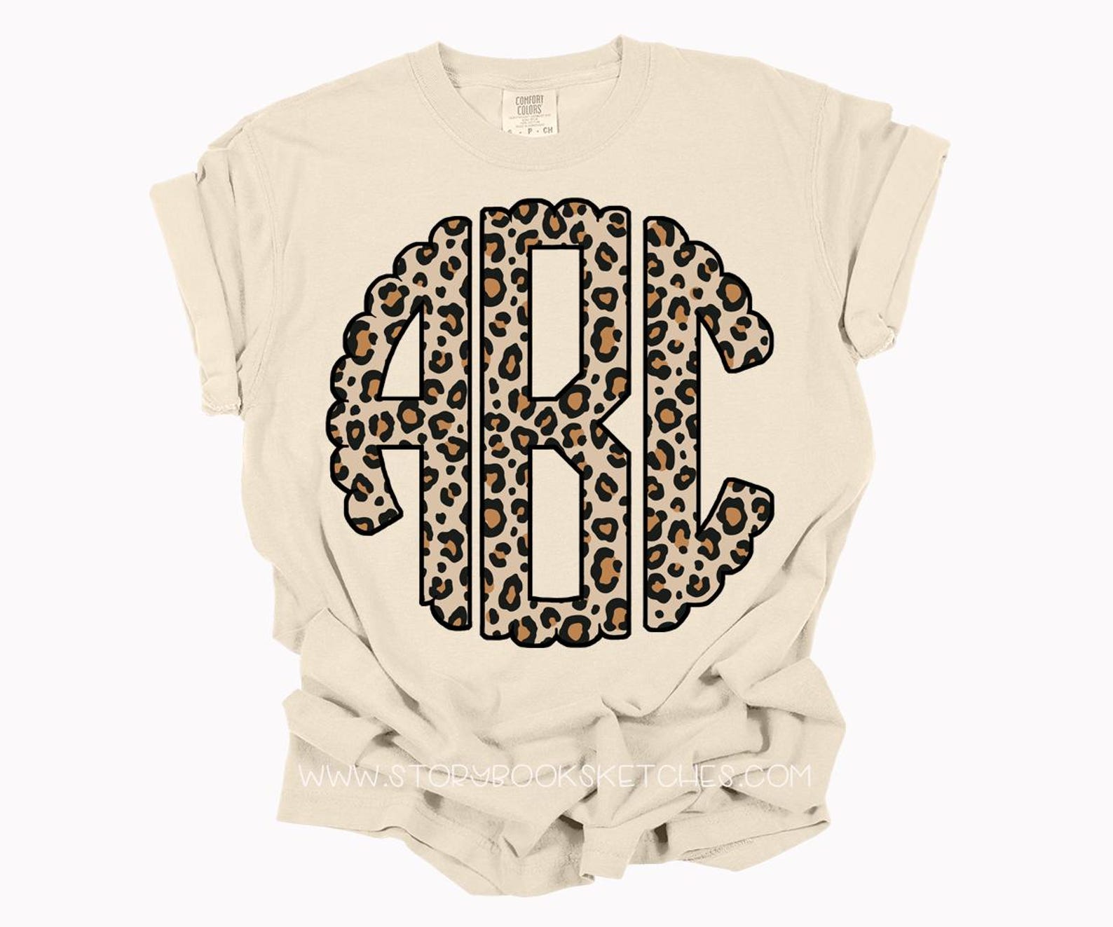 Monogram Leopard Traditional Leopard Monogram PNG | Digital Download | Classic Tan and ...