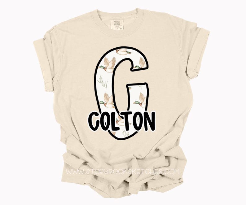 Colton Letter Mallard Duck Mix Alphabet PNG | Digital Download | Boys Duck Hunter ...