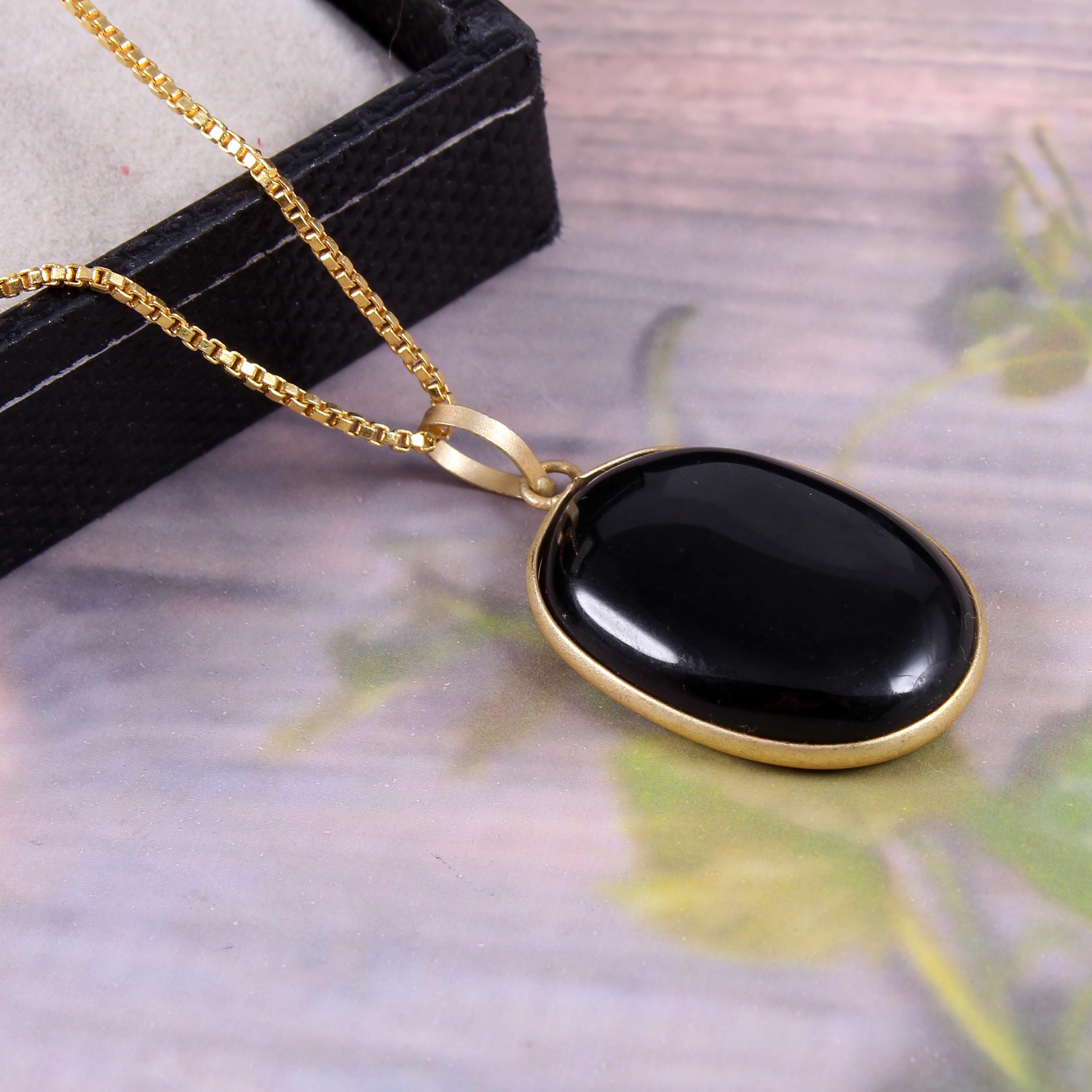Natural Black Onyx PendantHandmade Silver Pendant925 Etsy