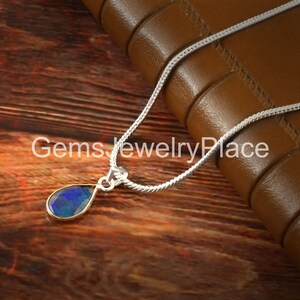 Genuine Ethiopian Opal Pendant, Opal Pendant, Genuine Opal Necklace, Gift For Her, Jewelry October Birthstone Pendant,