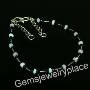 Natural Opal Beads Bracelet, Fire Opal With Spinel Beaded Bracelet-Women Jewelry- Sterling Silver Opal Bracelet For Her-New Arrival