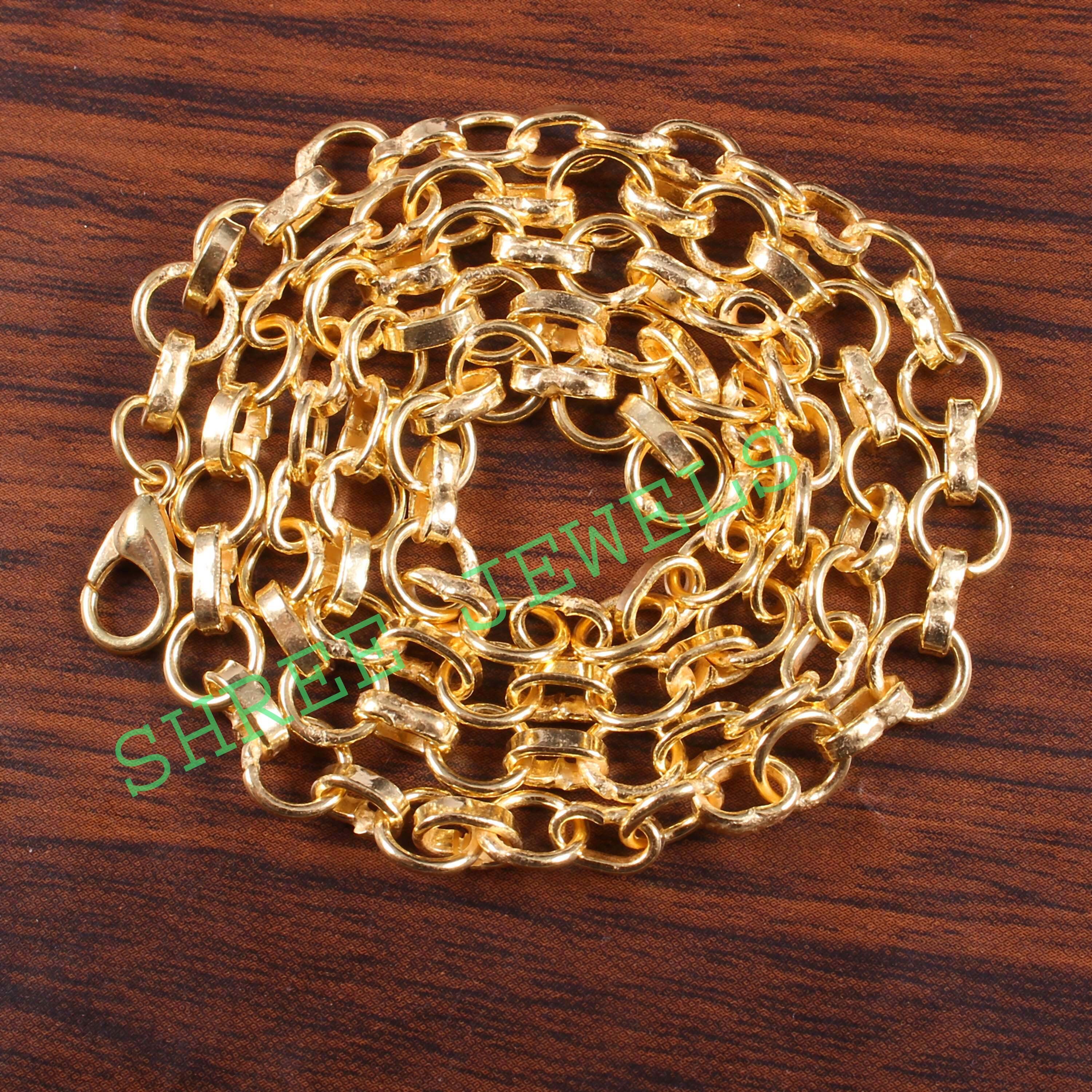 Beautiful Gold Plated Rollo Chain Jewelry Handmade Chain Etsy