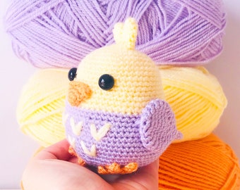 PATTERN: Bobby the Bird - crochet bird pattern - amigurumi bird pattern - crocheted bird - bird plush pattern - PDF crochet pattern