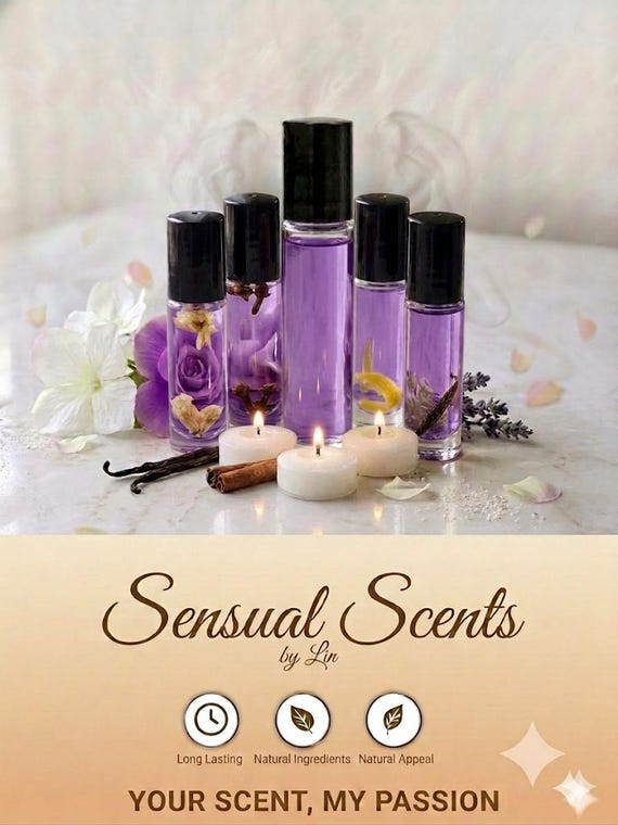 Women's Fragrance Body Oil Roll-On Long-lasting Alcohol Free (10ml & 40ml)