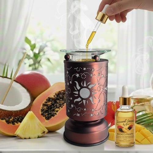 Sun Moon Stars Aroma Touch Warmer: Electric Fragrance Oil & Wax Melt Home Decor