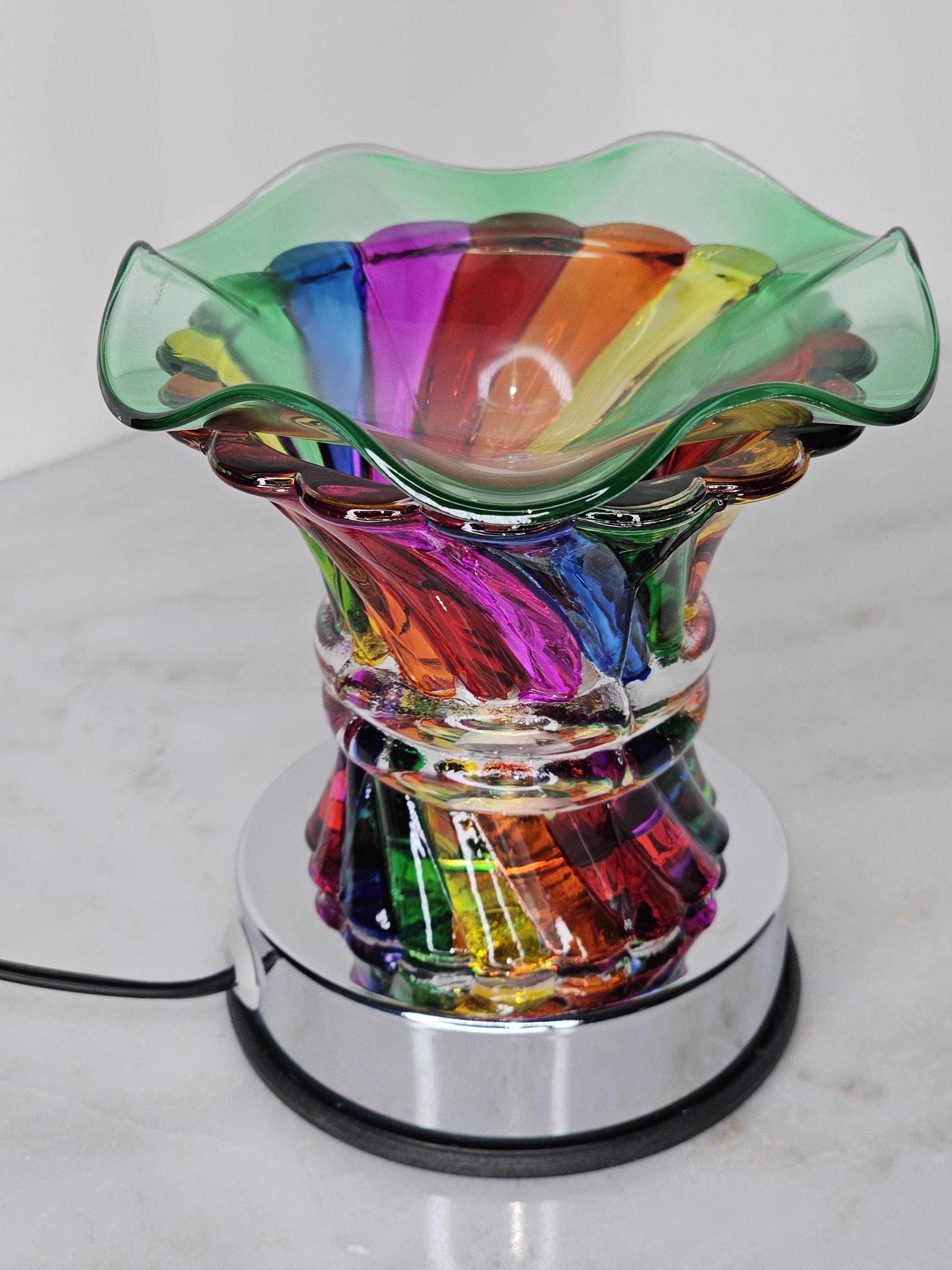 Rainbow Electric Oil Warmer, Dimmable Tart Burner