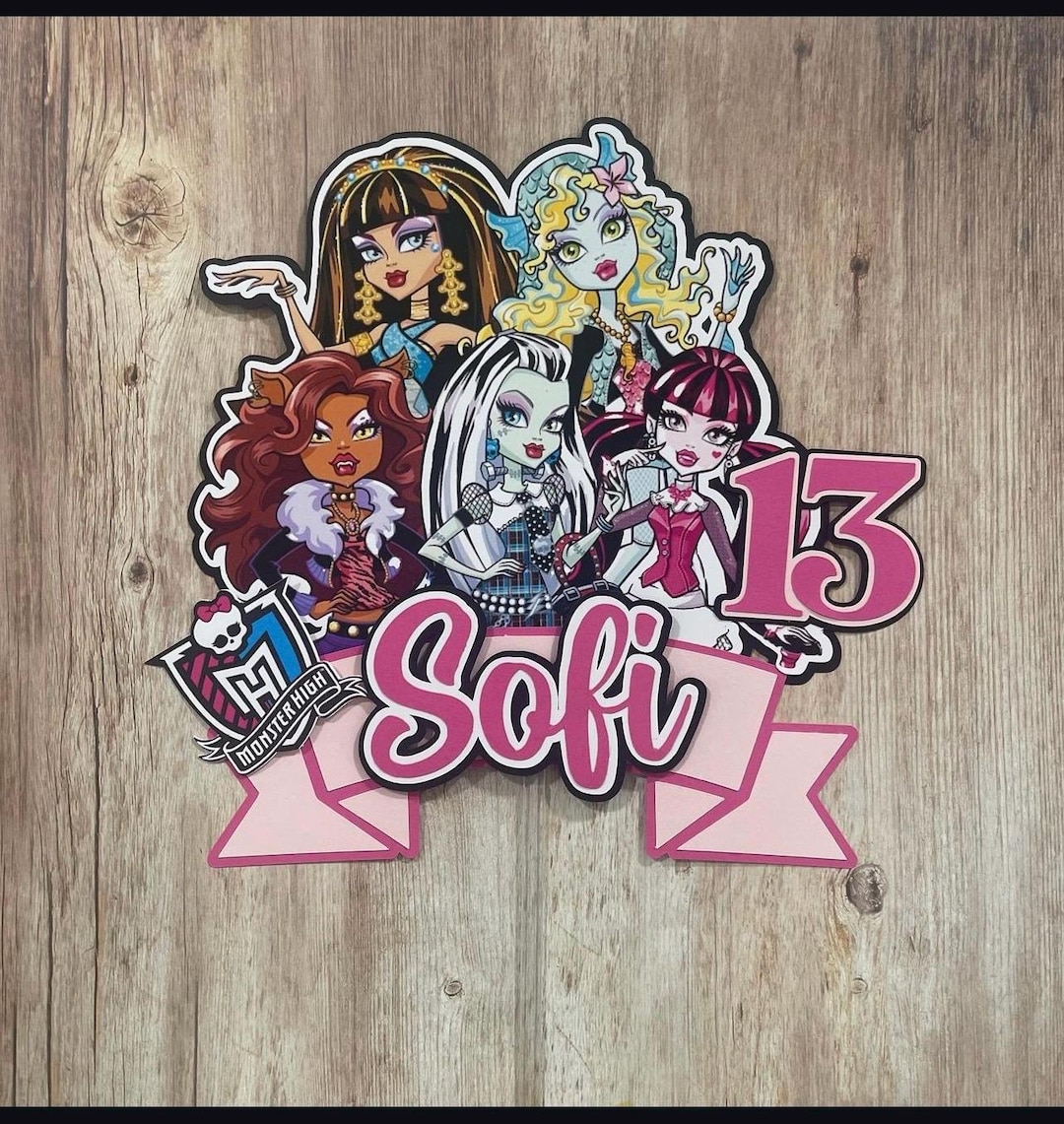 Monster High Cake Topper, Monster High Decoration Etsy
