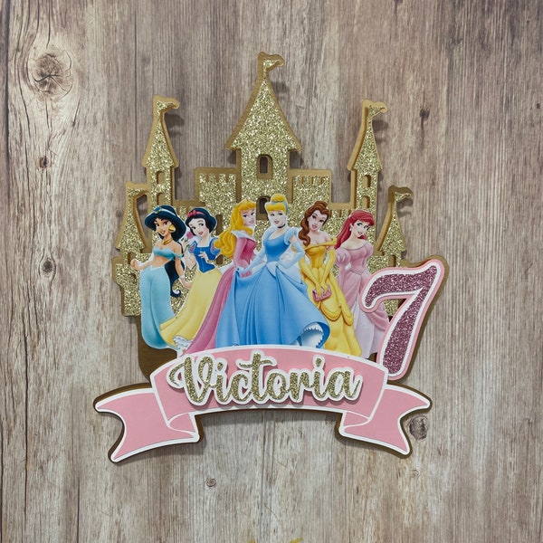 Princess cake topper, princess cake, pink cake topper