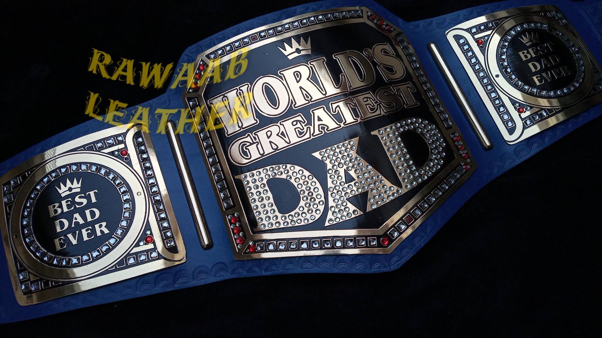 Fathers Day Gifts World Greatest DAD Championship Belts 2mm Etsy