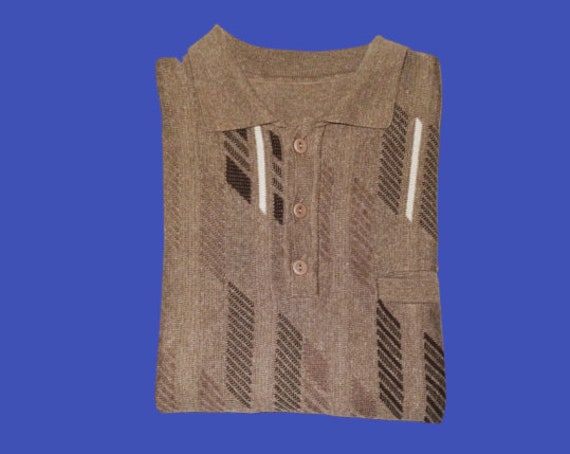 Brown Knit Polo M