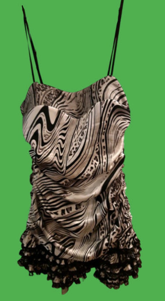 Black White and Brown Animal Psychedelic print Leo
