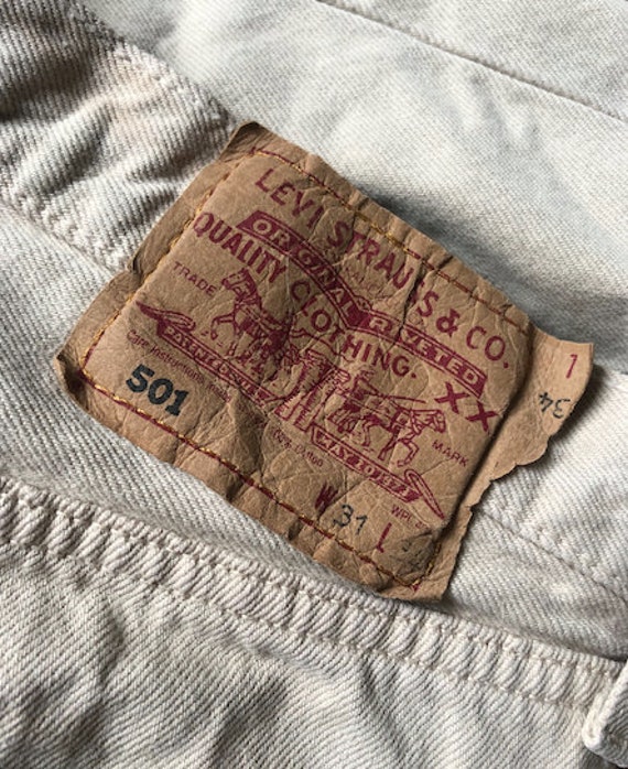 LEVI'S Beige 501 Denim Jeans Pants L
