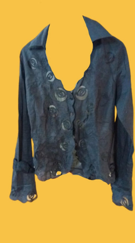Black Roses Blouse S