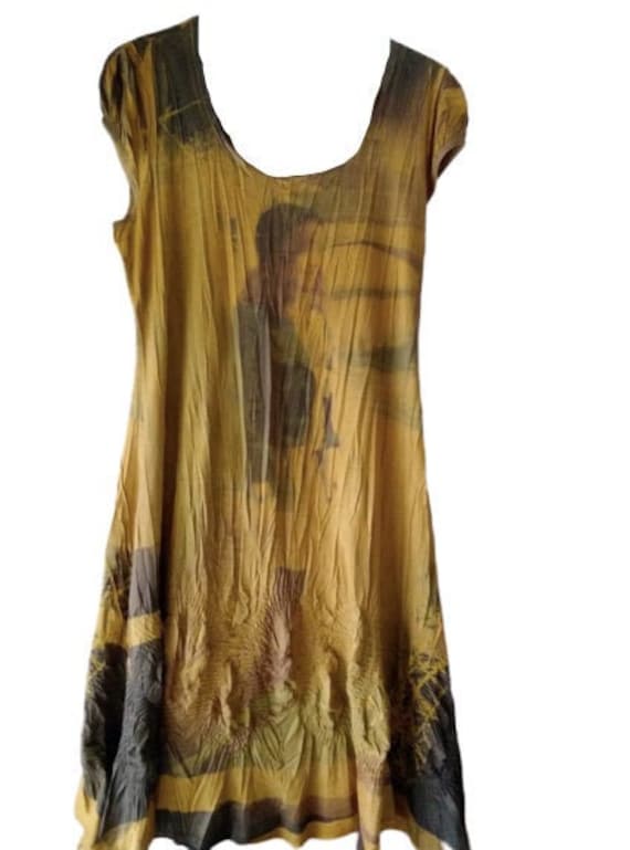 Woman Painting Tank Dress L