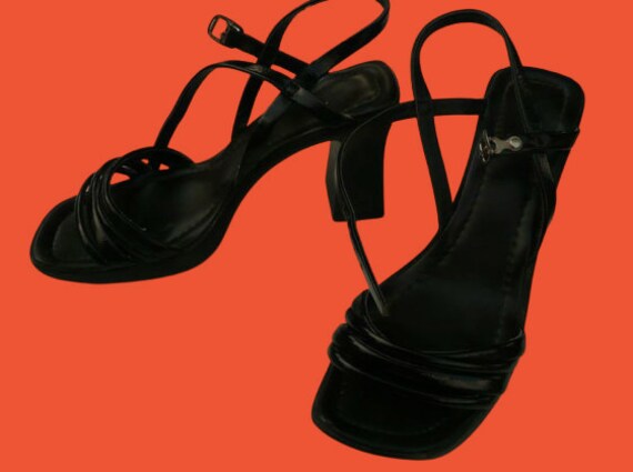 Black Platform Heels Sandals 38
