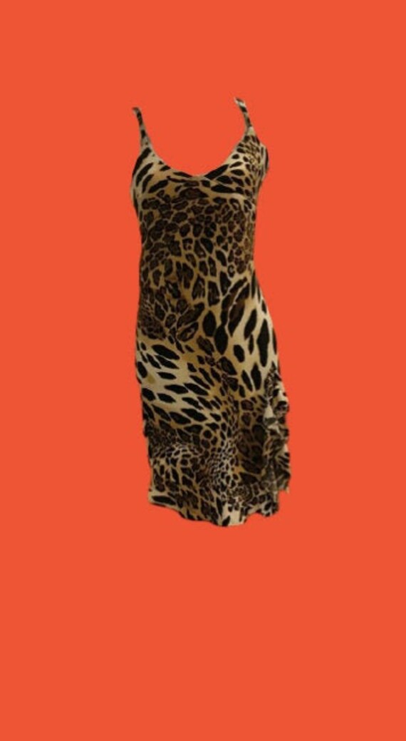 Psychedelic Leopard Print Tank Dress M