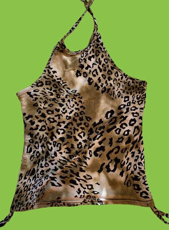 Psychedelic Leopard Print Tank Top M