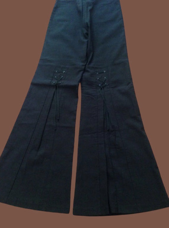 Black Laced Flare Pants XS