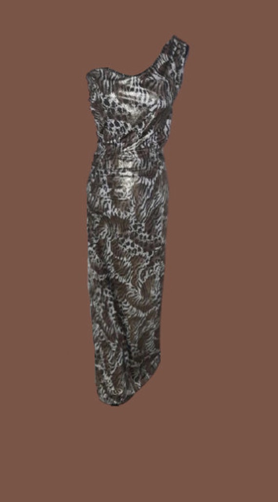 Long Leopard and Tiger Print Brillant Long Dress X