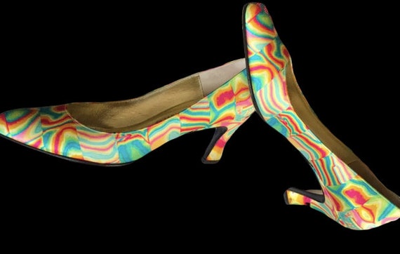 CHARLES JOURDAN Multicolor Psychedelic Climax Pump
