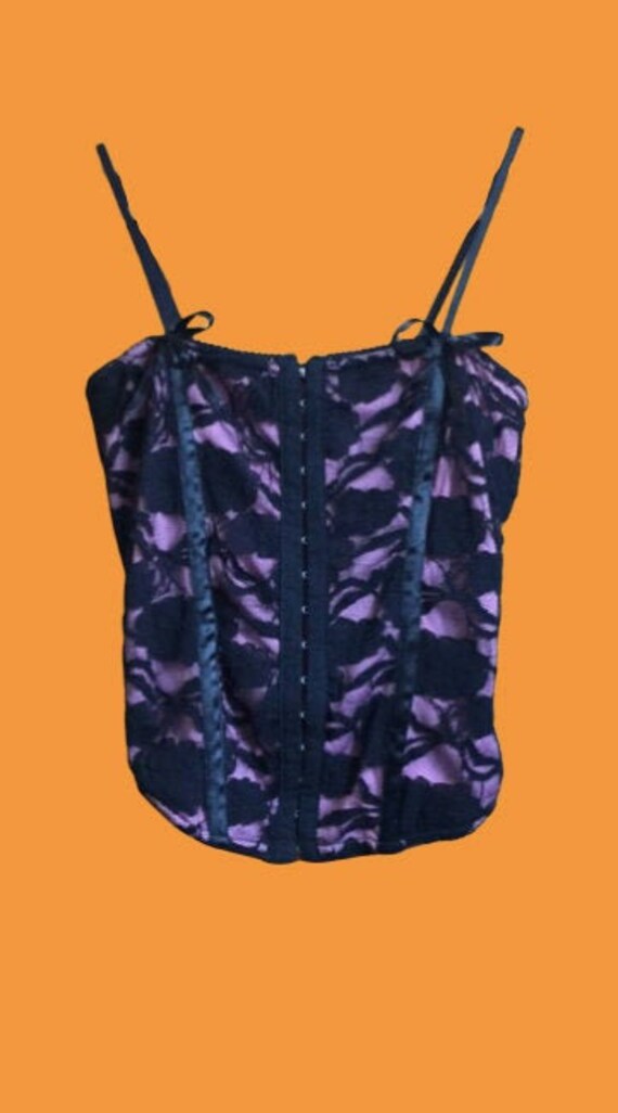 Pink black tank top Gem