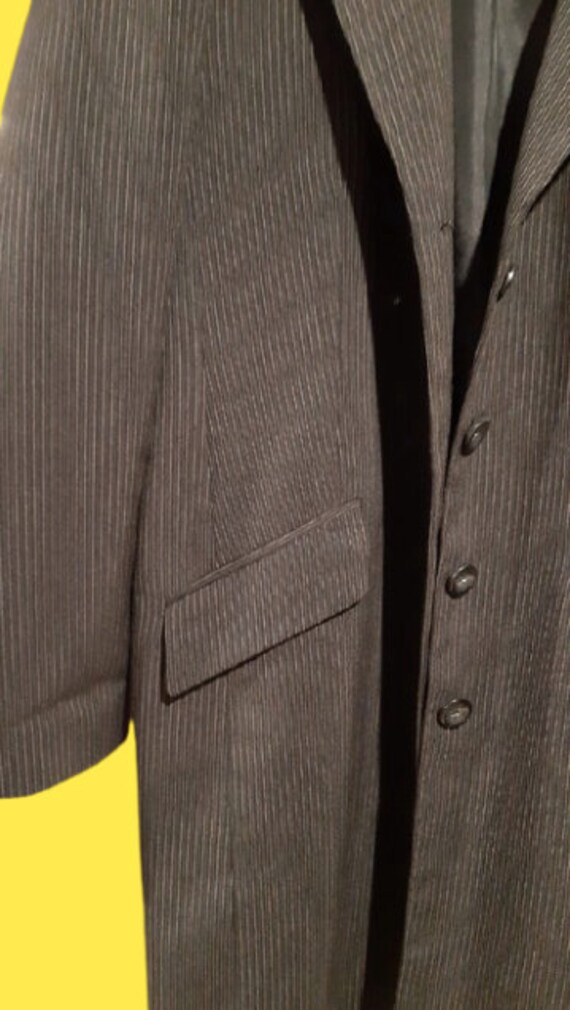 Grey Lines Long Blazer Coat L