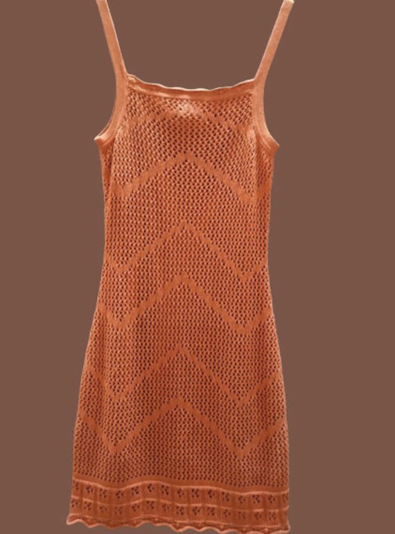 Brown Knit Tank Dress L