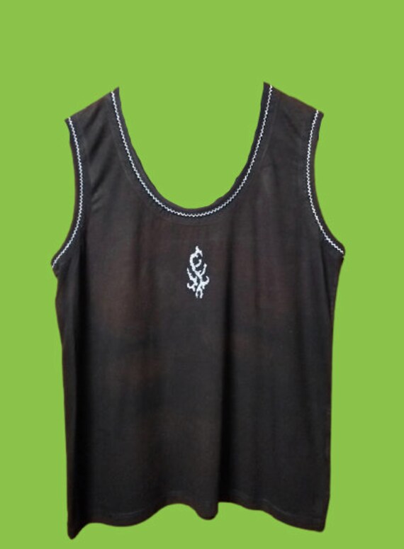 Brown Tribal Tank Top L