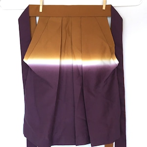 Vintage style hakama skirt for children - gradient purple and ocher