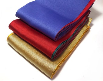 Simple Japanese reversible hanhaba obi - different colors available
