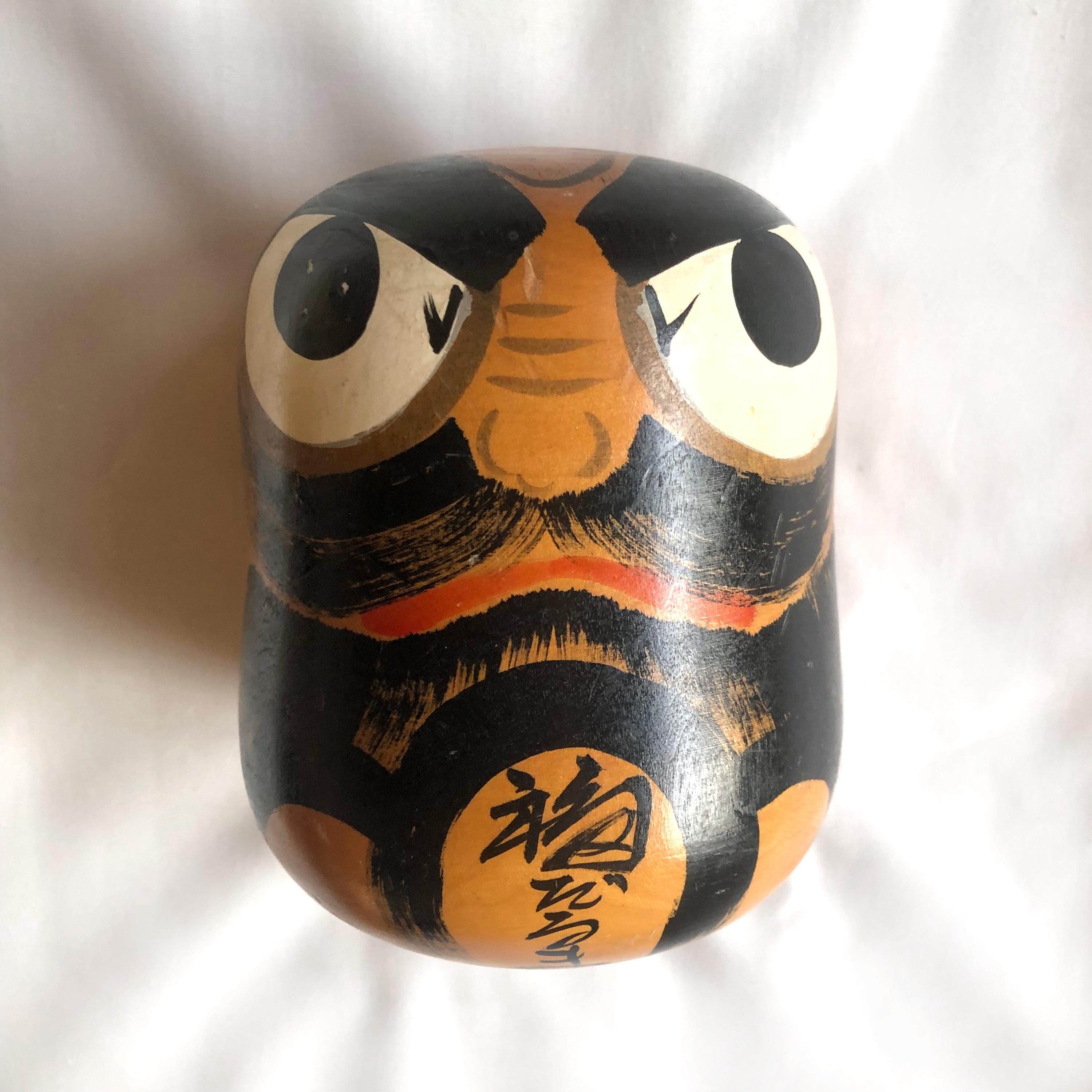 青木木米　ダルマ　置物　高さ約25.6㎝　東さ7-0602② Wooden daruma - Etsy 日本