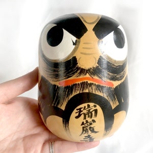 Japanese Daruma Piggy Bank - 4.33 Inch Ceramic Red Figurine For Savings & Zen Decor