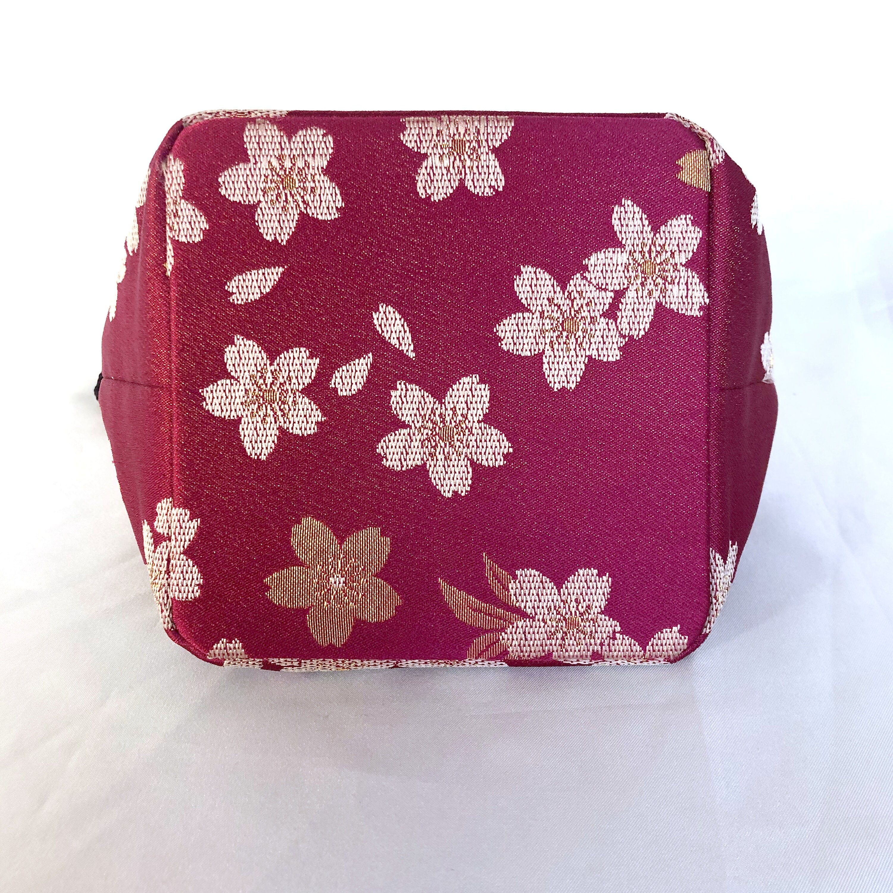 Vintage Japanese Kinchaku Bag – Sakura Cherry Blossom Drawstring
