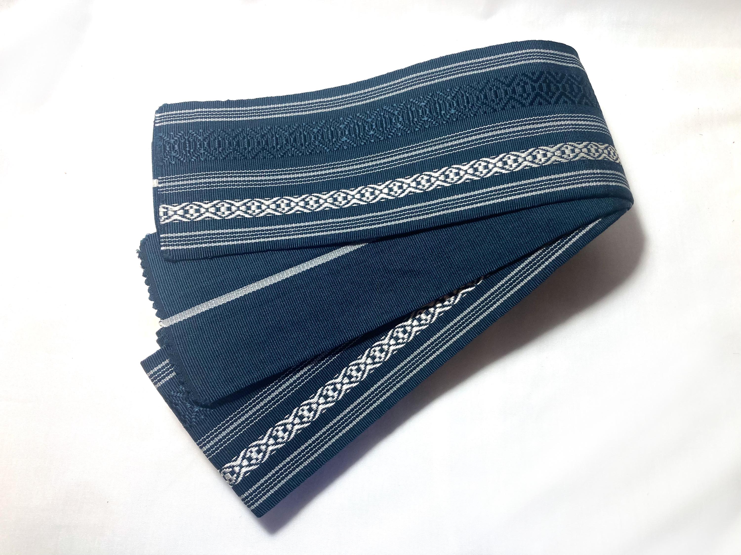 Vintage Narrow Kaku Obi - Teal Hakata Ori (silk) - Etsy